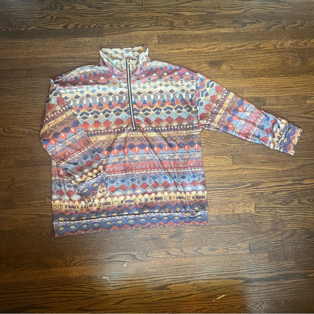 Retro quarters zip sweatshirt pullover